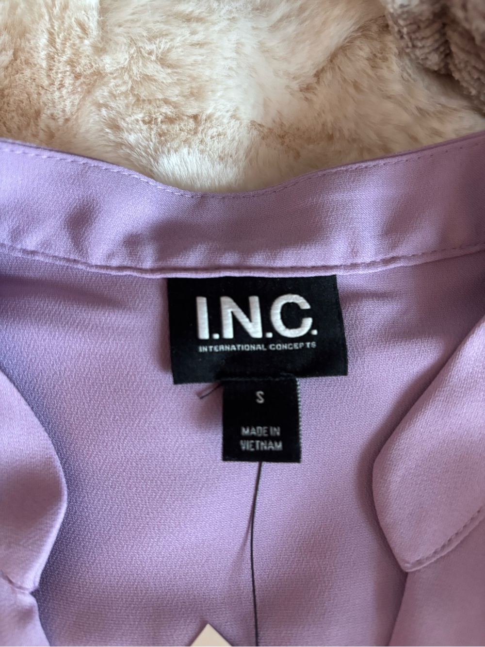 INC International Concepts Lavender Sleeveless Surplice Top - Picture 2 of 3